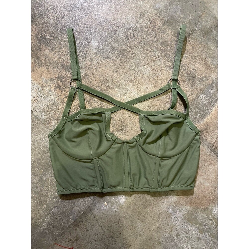 out from under urban outfitters bustier sage green size small new without tags